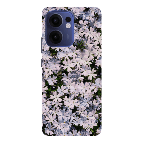 Oppo Reno13 FS Flowers white Transparent Silicone TPU Θήκη